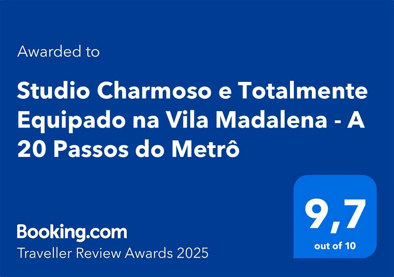 Appartement Studio Charmoso E Totalmente Equipado Na Vila Madalena - A 20 Passos Do Metro São Paulo Brazilië